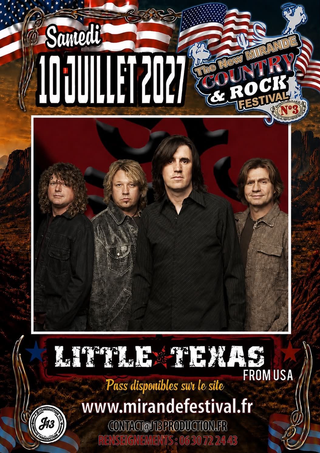 CONCERT SAMEDI 10 JUILLET 2027, LITTLE TEXAS from U.S.A.