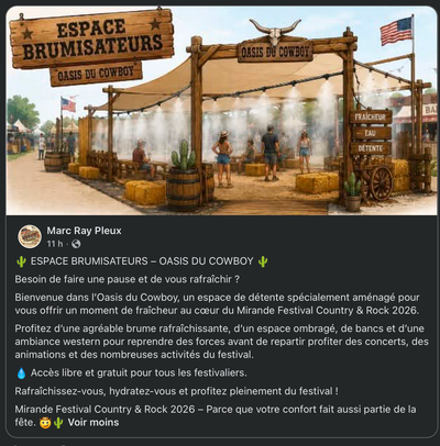 OASIS DU COWBOY : ESPACE BRUMISATEURS