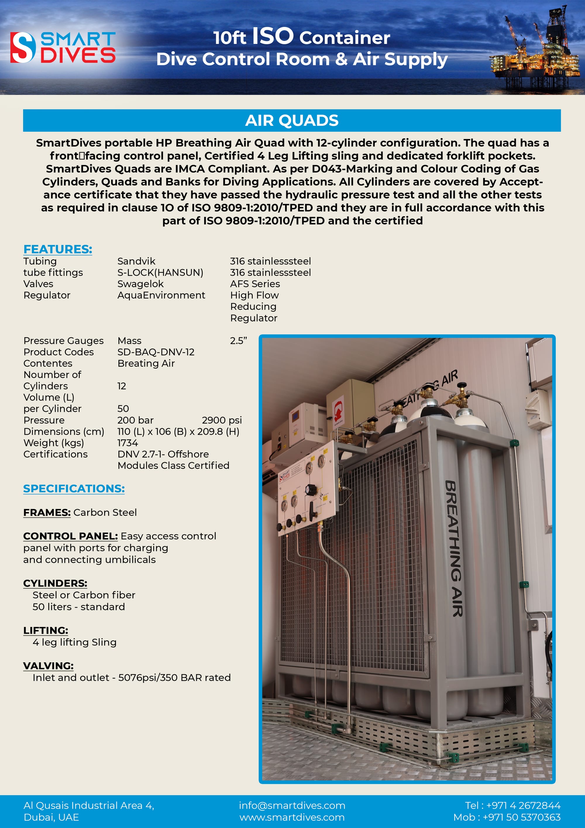 Dive Control Room & Air Supply