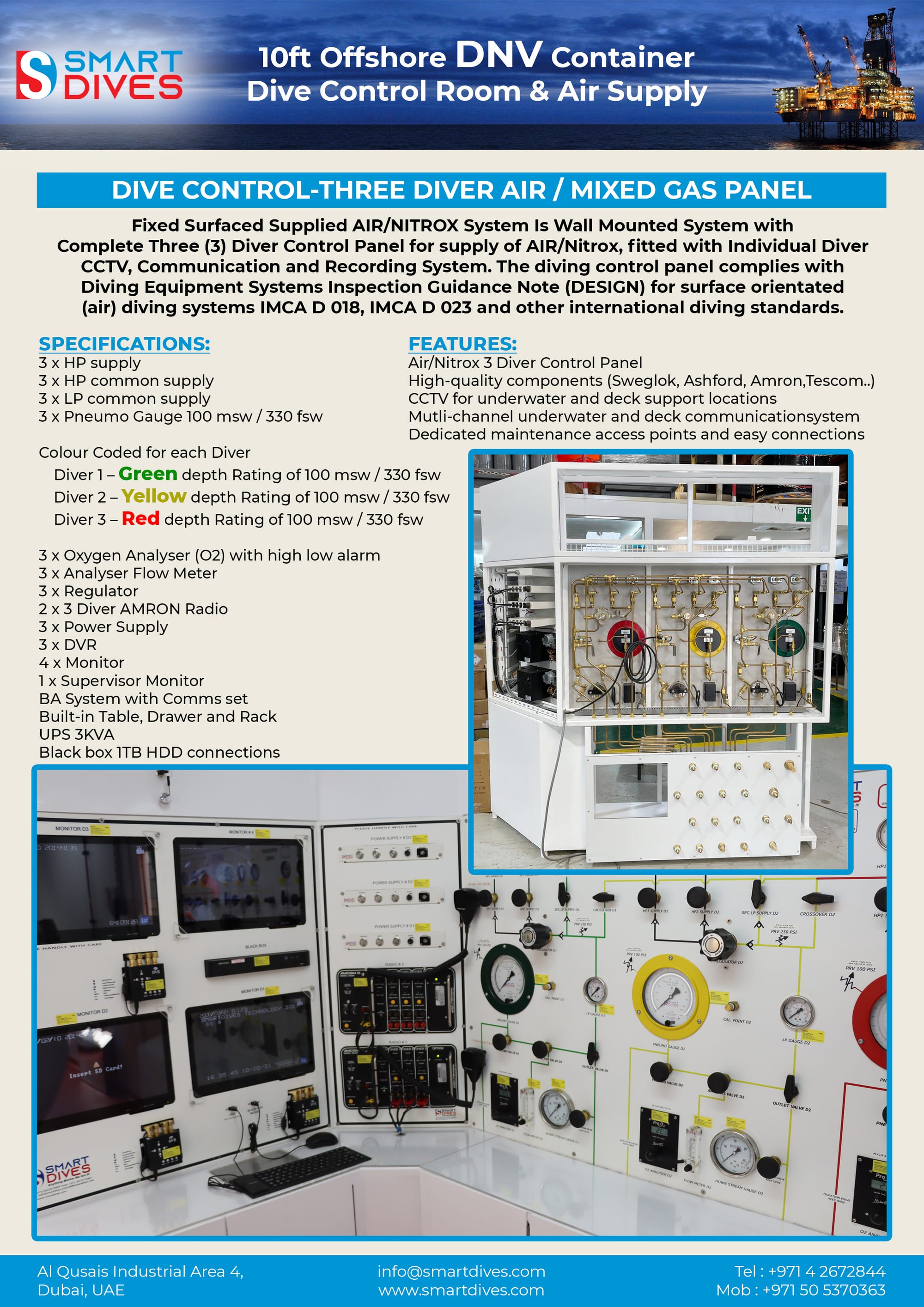 Dive Control Room + Air Supplies 