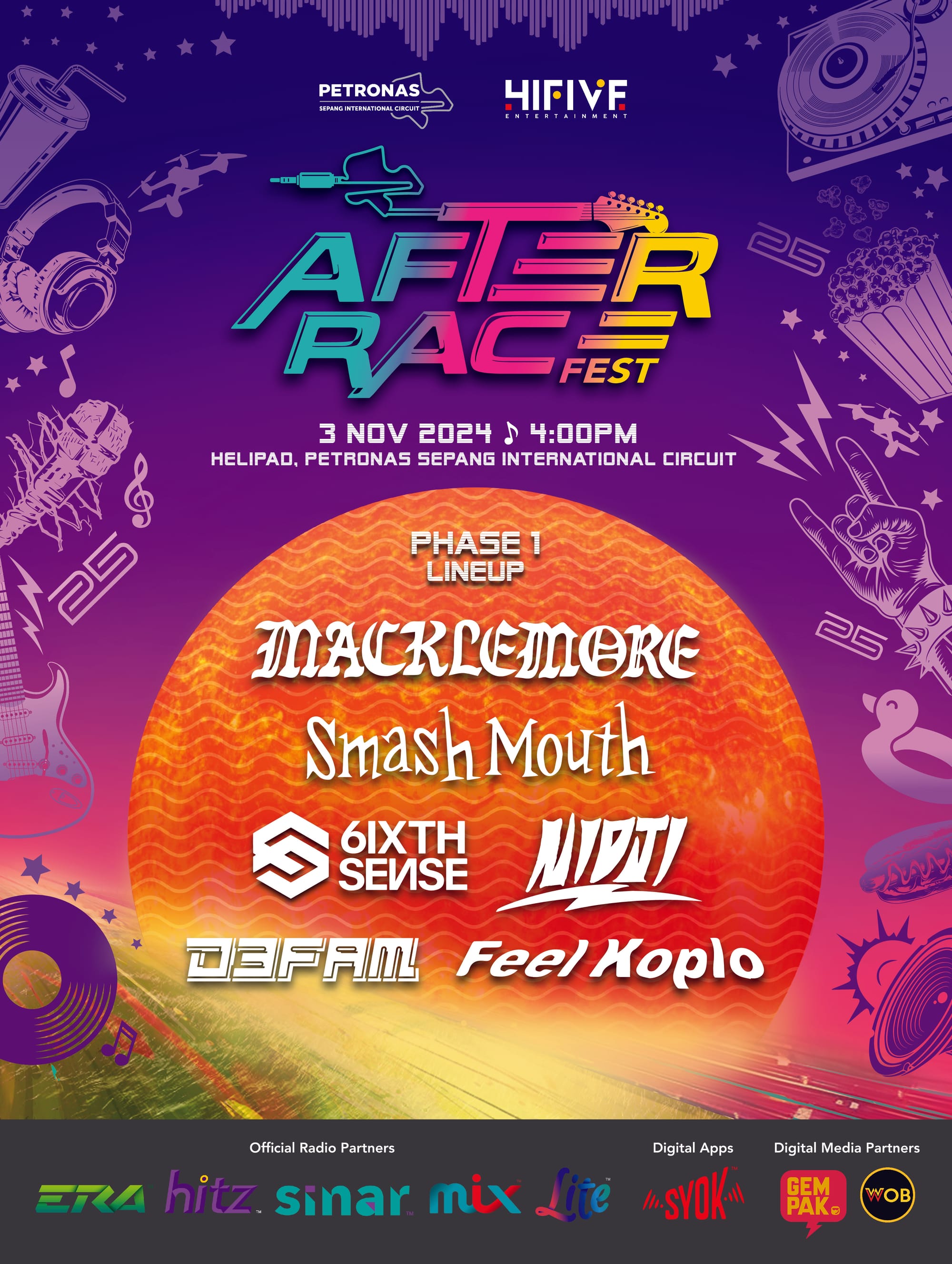 Semarak Performa Artis Popular Di After Race Fest