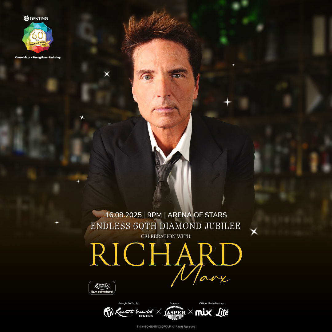 Balada Cinta Richard Marx Sambut Jubli Intan Ke-60 Di Puncak Genting Highlands 16 Ogos 2025 Ini