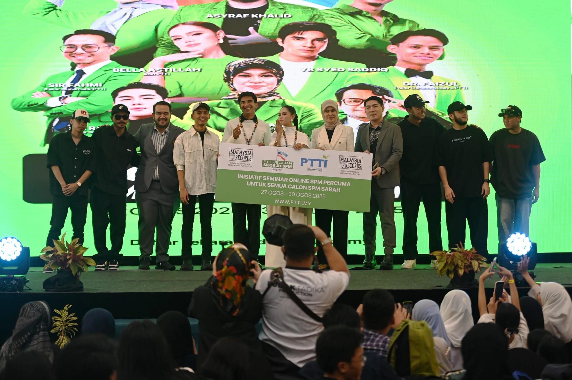 4,000 Jiwa Muda Berhimpun di Sabah: PTTI, Syed Saddiq & Bella Astillah Nyala Obor Harapan SPM