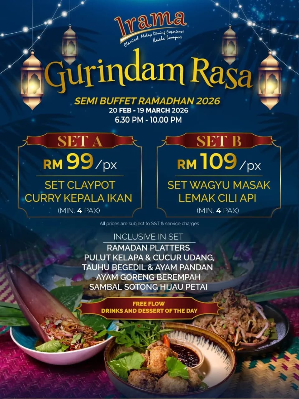 Semi Buffet Ramadan Eksklusif 'Gurindam Rasa' Di Irama Dining KL Buat Hati Terpaut