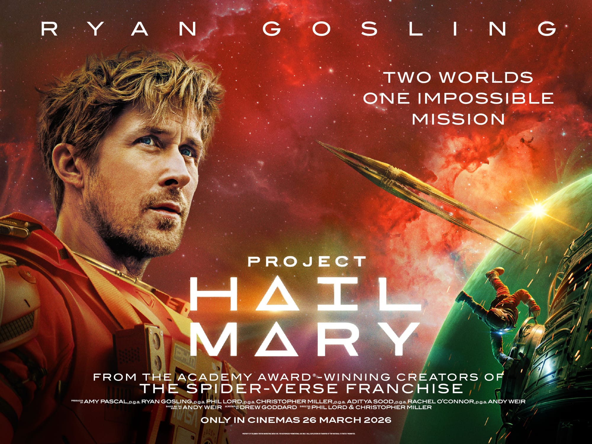 Misi Bunuh Diri 'Project Hail Mary' Papar Epiknya Luar Angkasa, Fiksyen Ilmiah Terbaik 2026