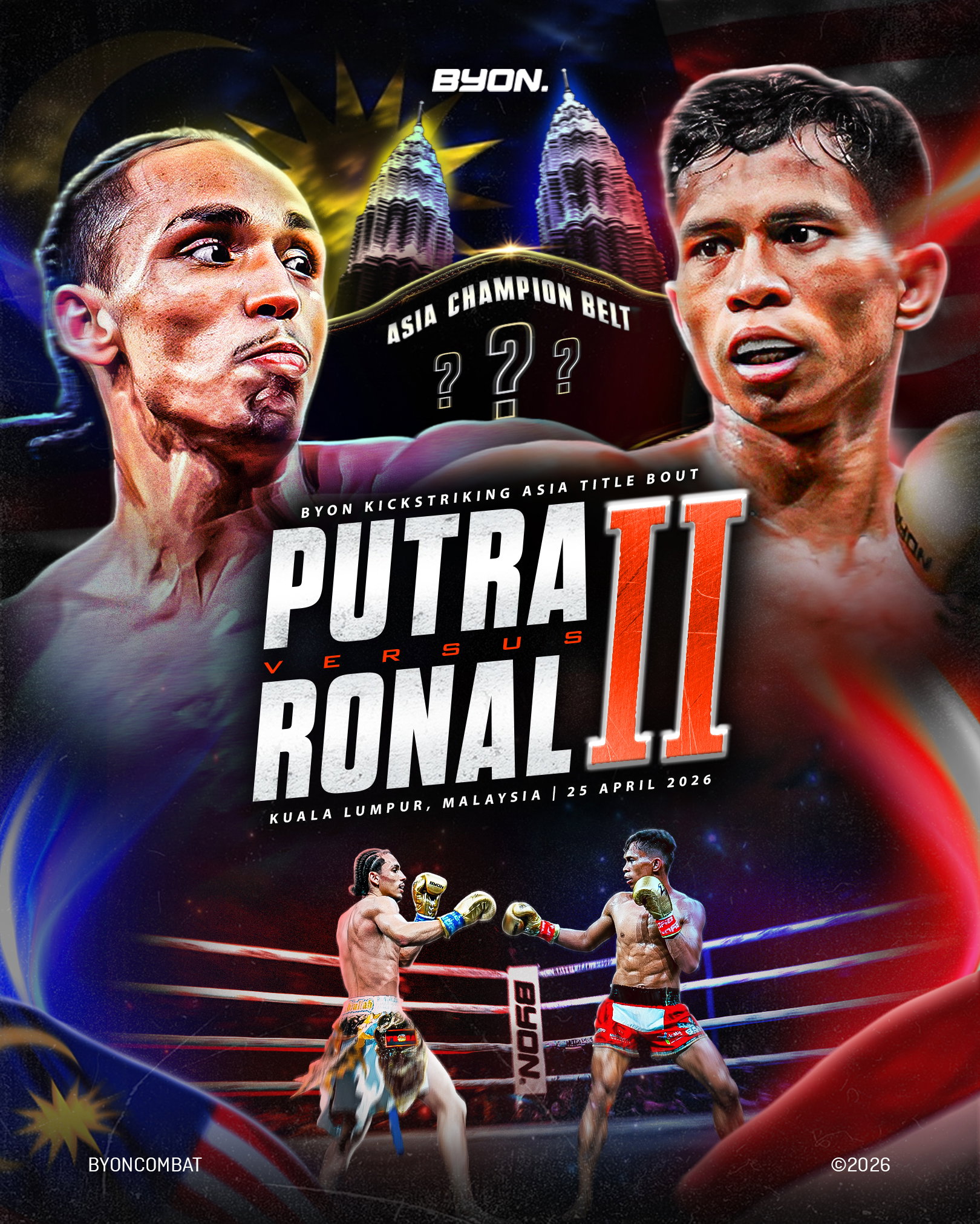 Aksi Rematch Panas Jadi Tumpuan, 'BYON Combat Showbiz 7' Gegar Malaysia