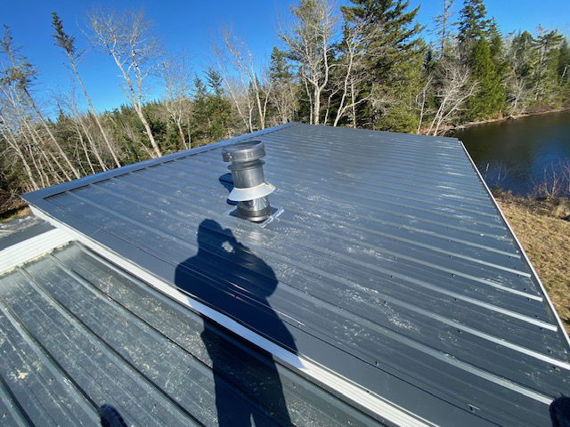 metal roof.
