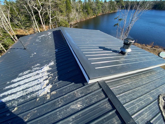 metal roof.