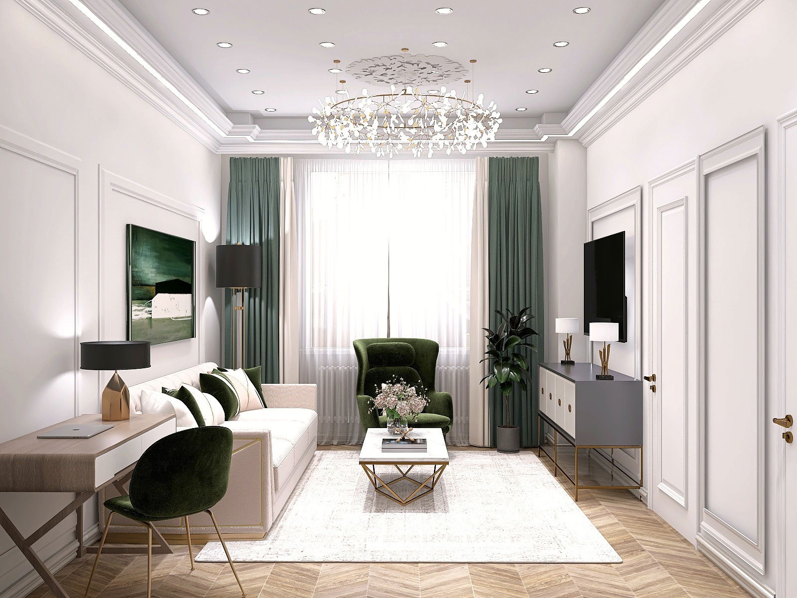 Creating a Neoclassical Inspired Luxurious home  in a small Space 