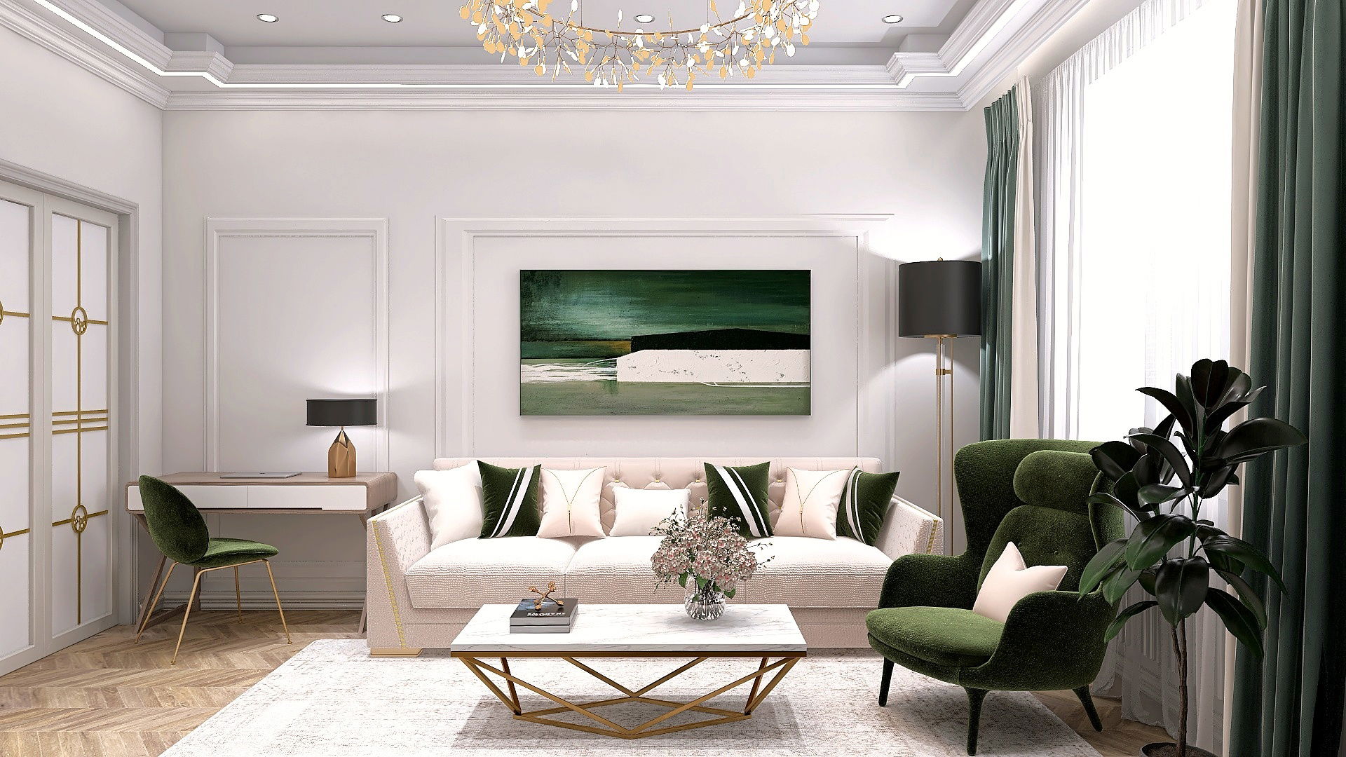 Creating a Neoclassical Inspired Luxurious home  in a small Space 