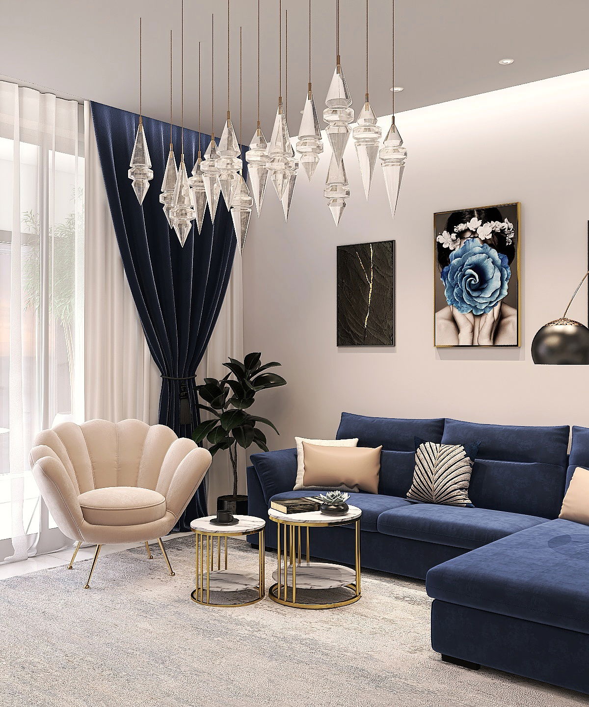 2 bedroom apartment, 120 sqm. A Beautiful and Elegant Twist of  ArtDeco and Contemporary Styles in apartment for the family of for members