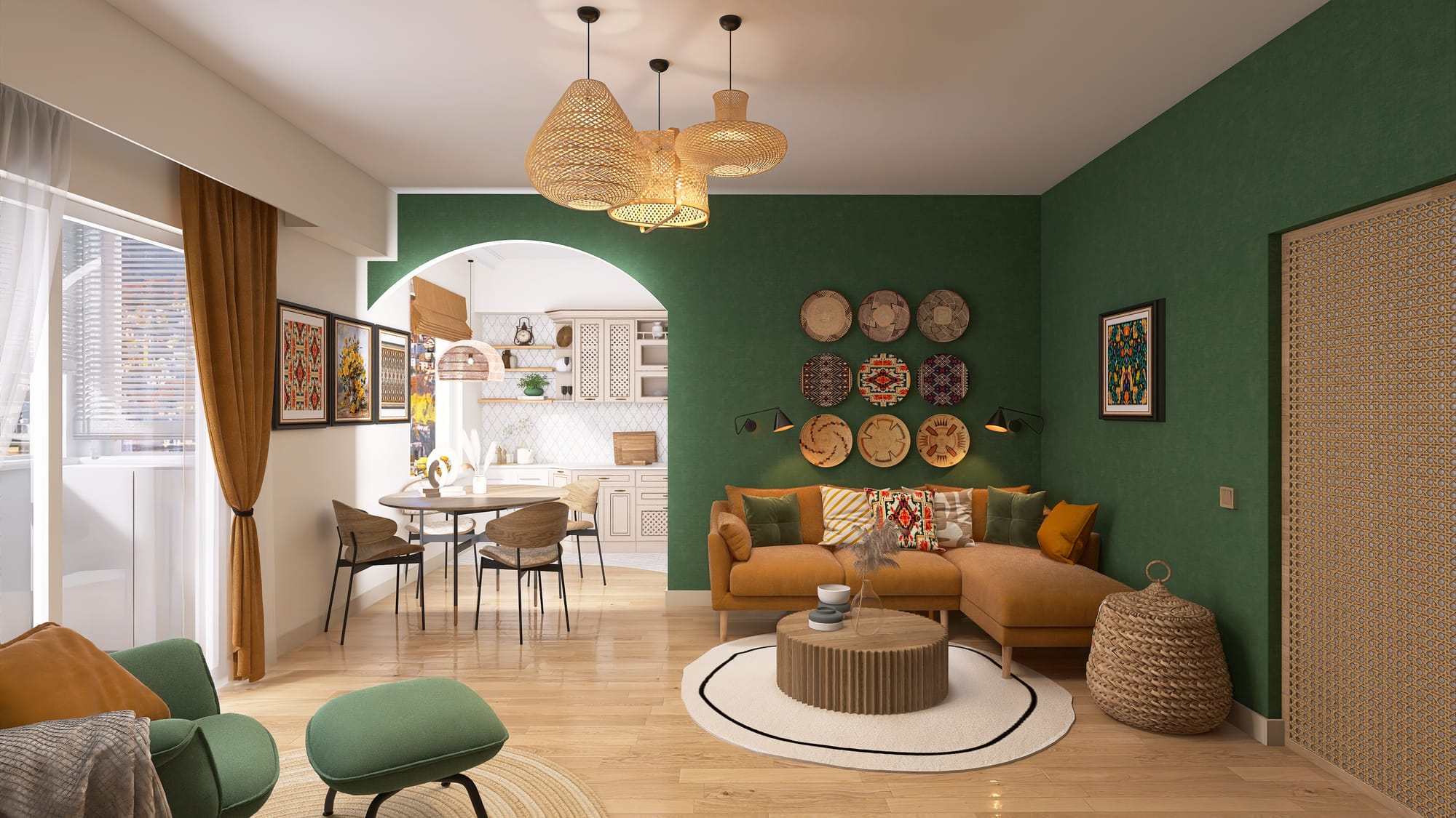 Cousy Bohemian Style with Eclectic Vibes in apartment for rent. 1 bedroom apartment, 54sqm. 