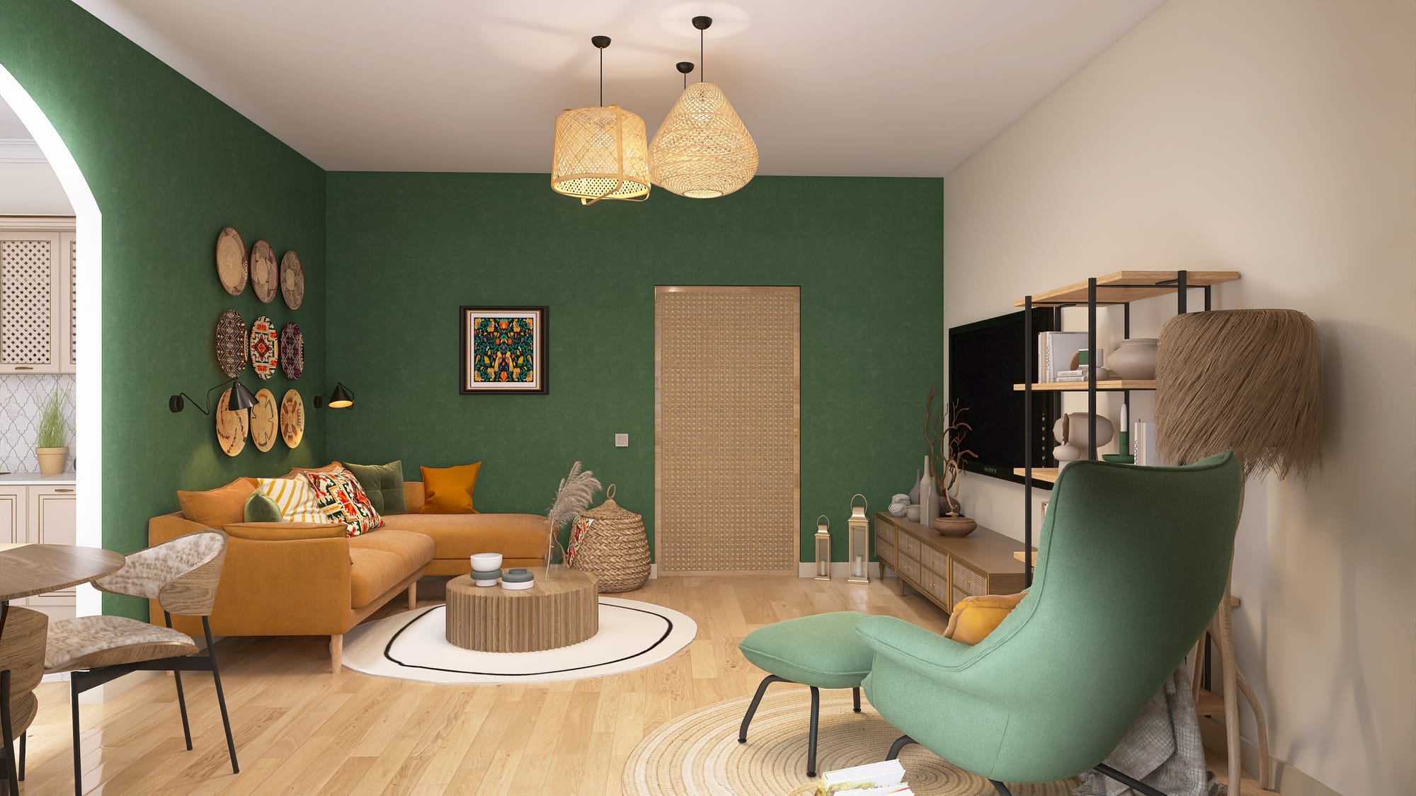 Cousy Bohemian Style with Eclectic Vibes in apartment for rent. 1 bedroom apartment, 54sqm. 