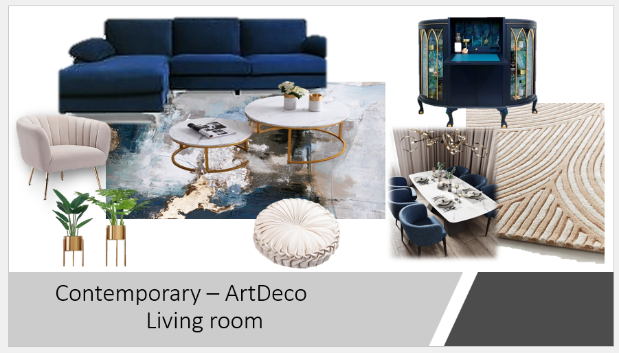 2 bedroom apartment, 120 sqm. A Beautiful and Elegant Twist of  ArtDeco and Contemporary Styles in apartment for the family of for members