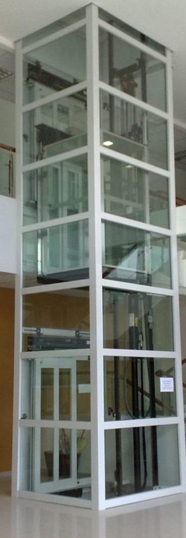 تاسيس هيكل مصعد في مكان غير مؤسس للمصعد