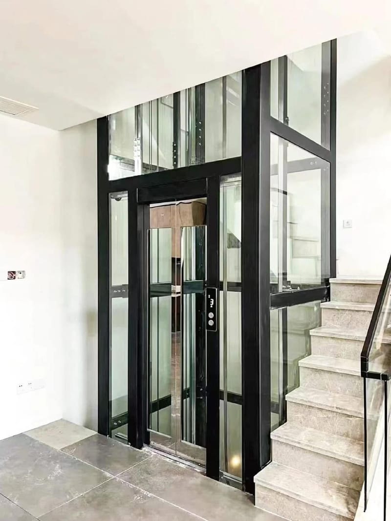 تاسيس هيكل مصعد في مكان غير مؤسس للمصعد