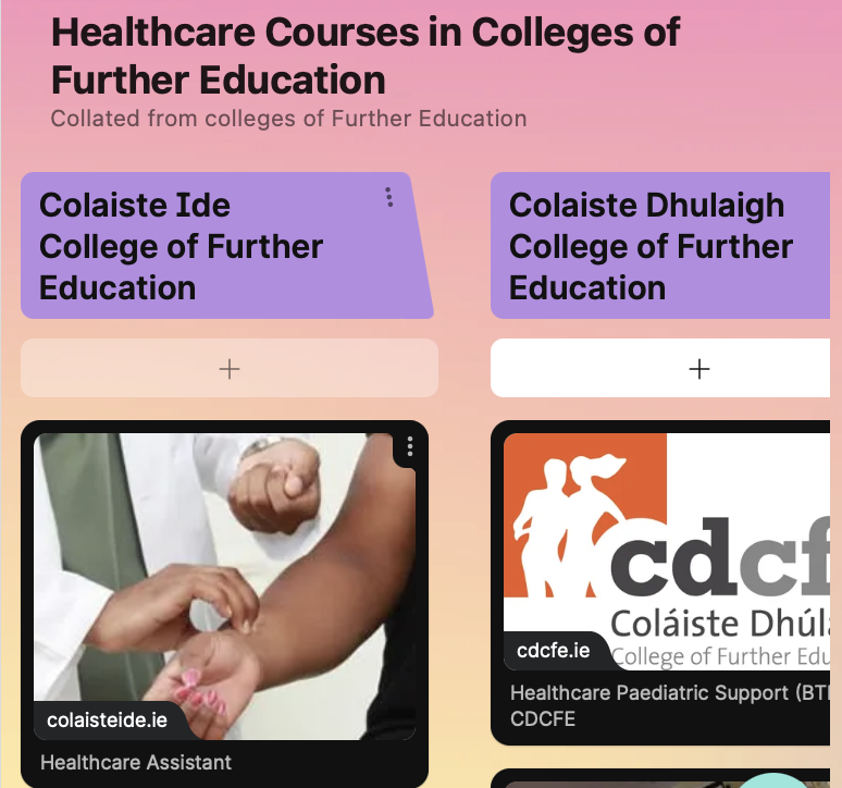 Healthcare in Courses of Further Education: