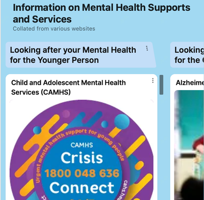 Information on Mental Health Support and Services