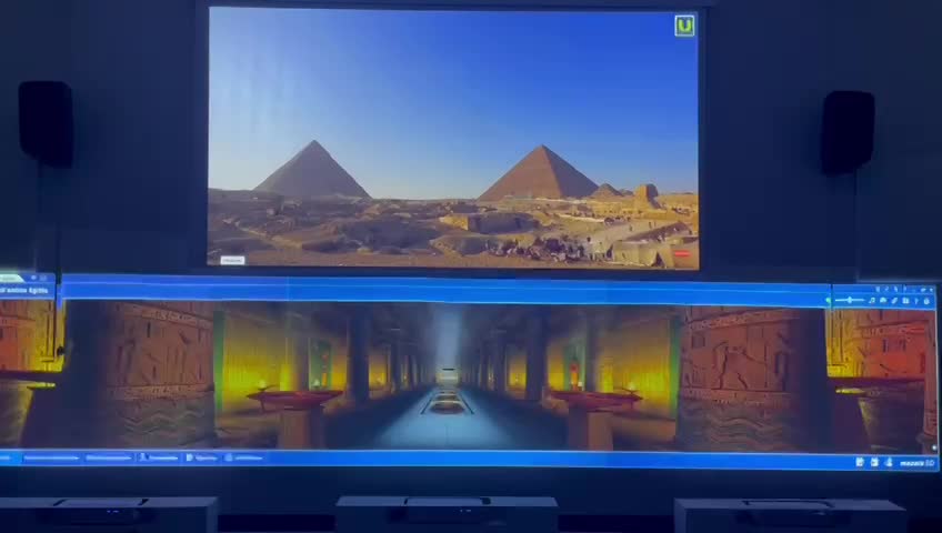 Aula Immersiva Epson 3 Proiettori a terra