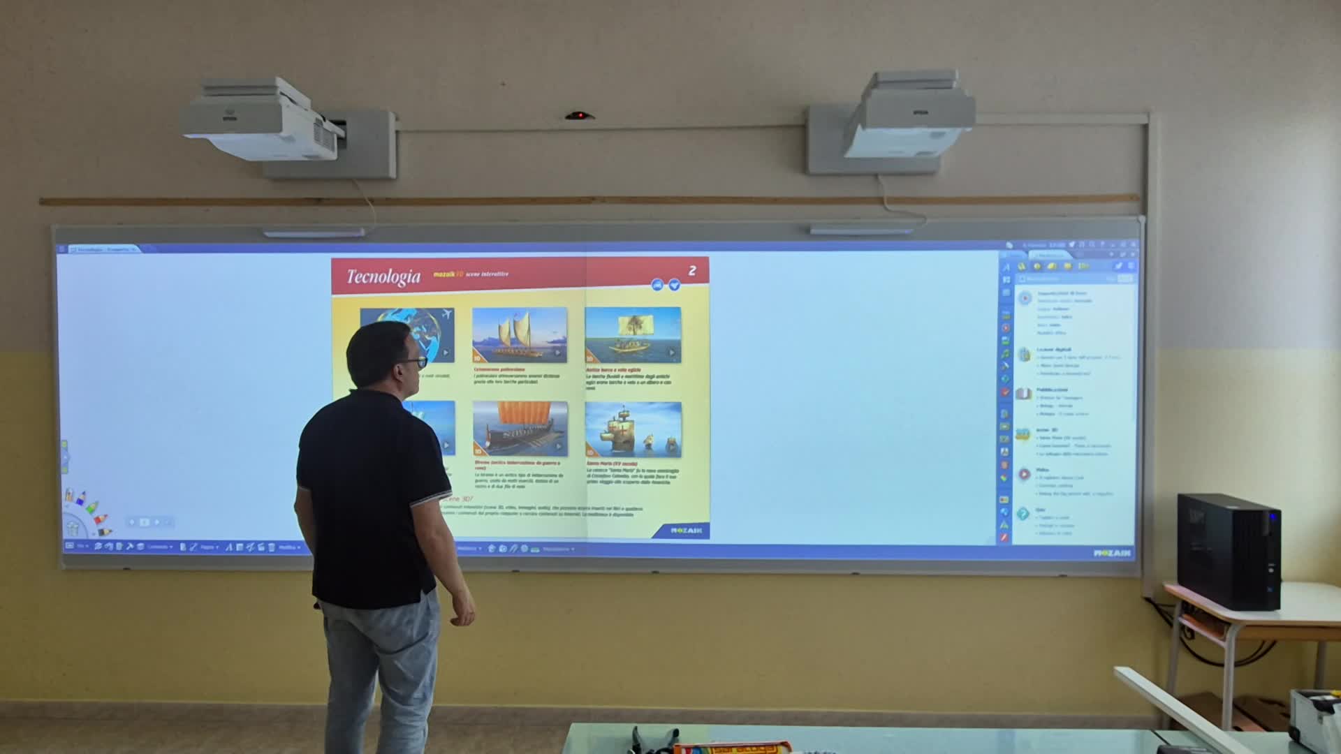 Aula immersiva Epson 2 Proiettori a muro