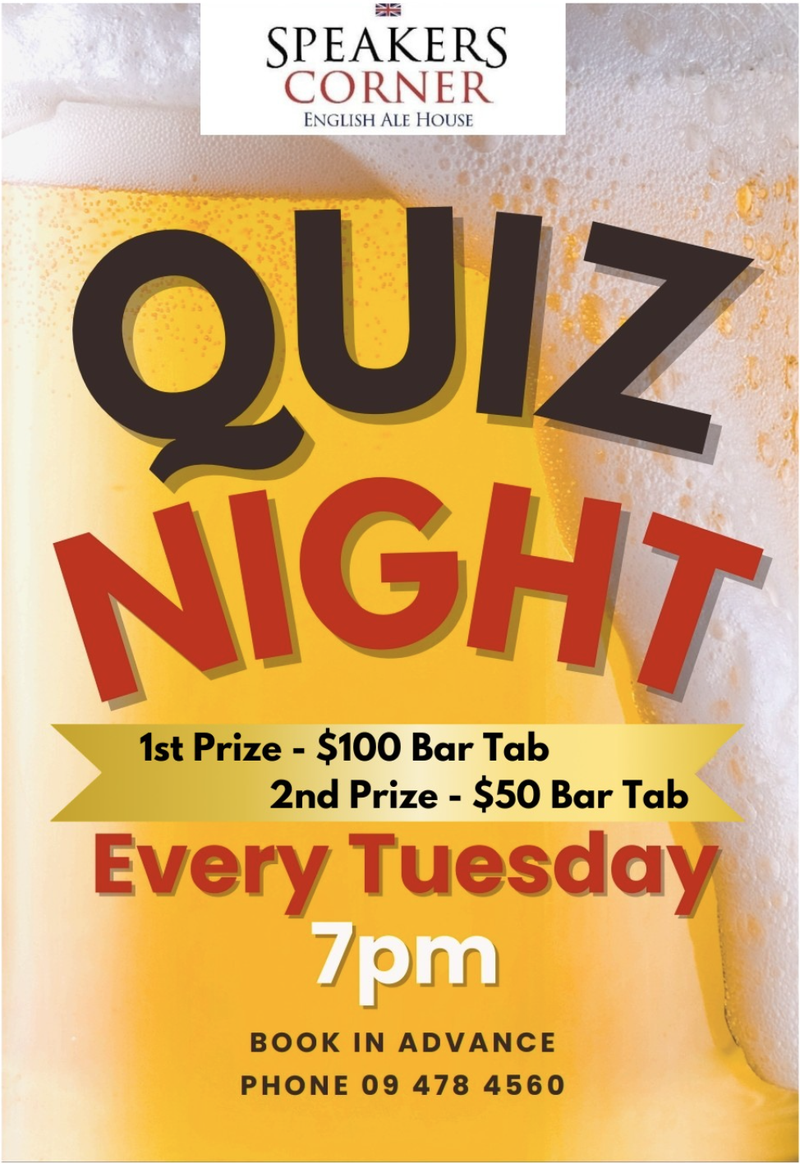Tuesday Quiz Night