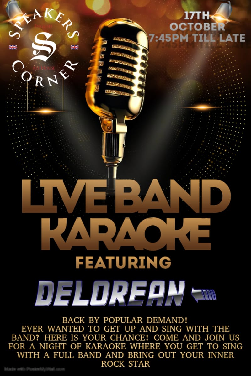 Live Band Karaoke with DeLorean