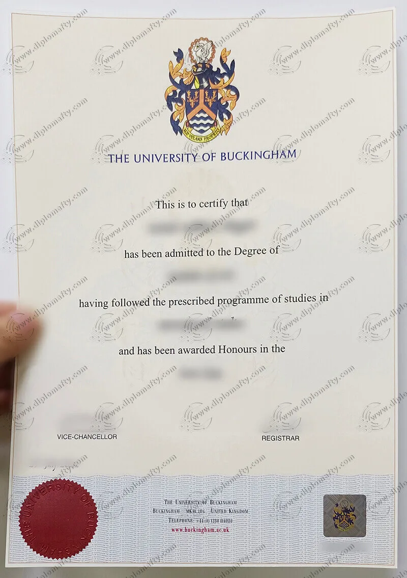 定制Buckingham大学文凭