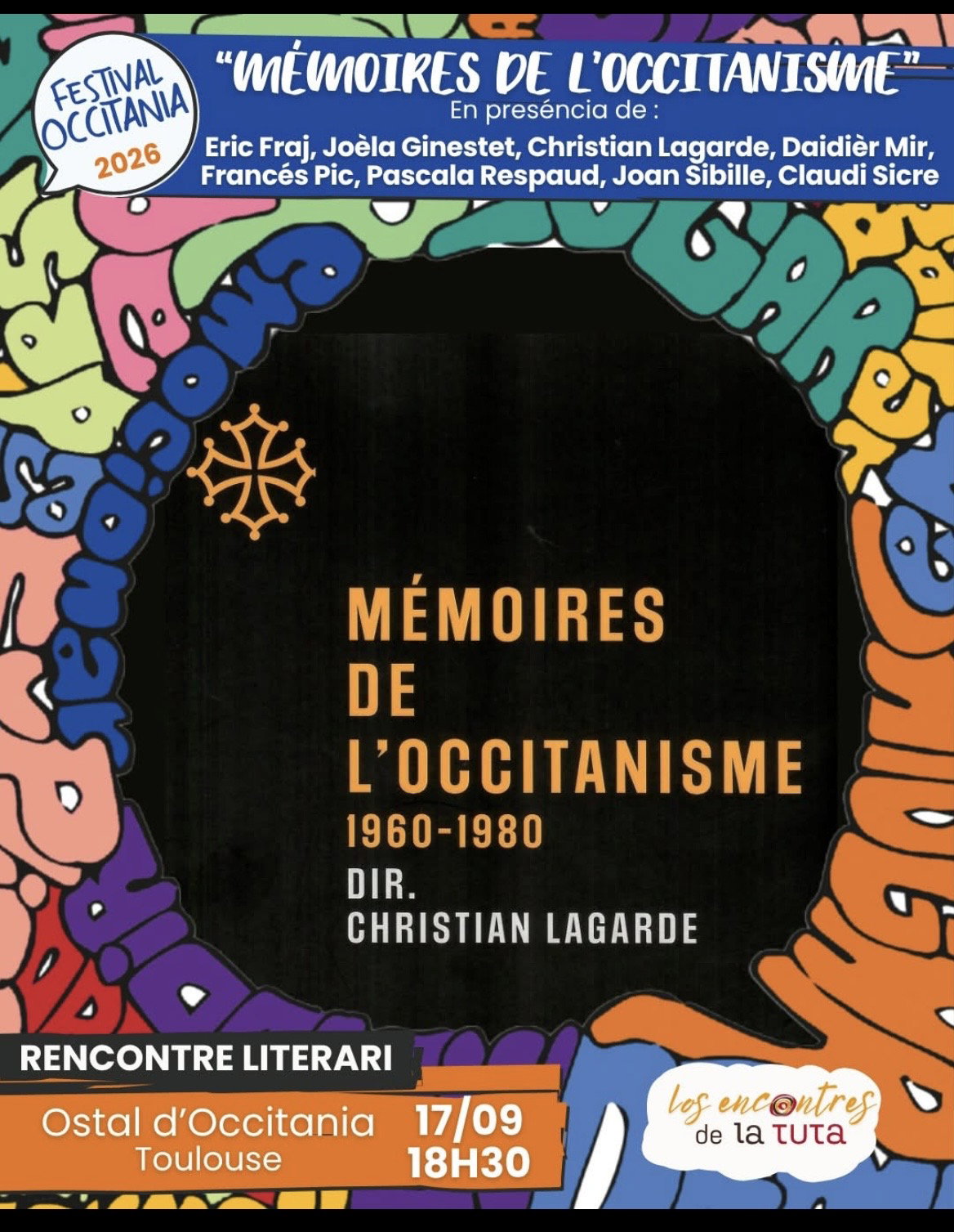 Rendez-vous le 17 septembre à 18h30 à l'Ostal d'Occitania à Toulouse.