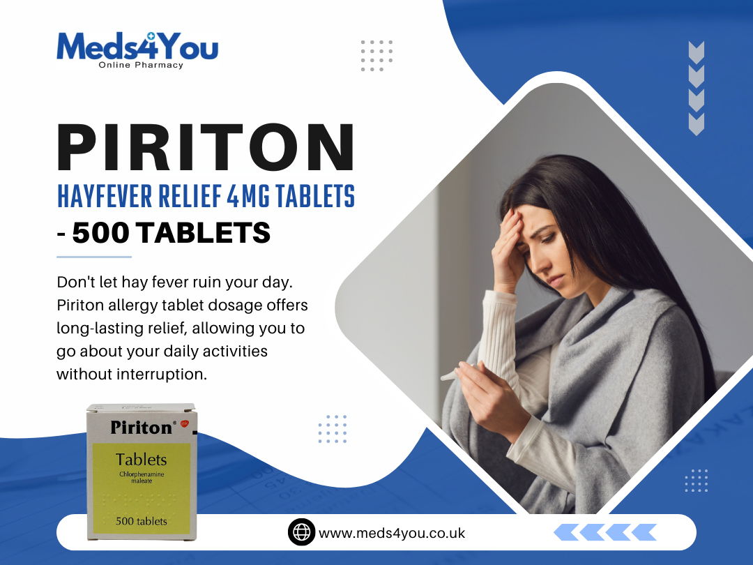 Piriton Hayfever Relief 4mg Tablets - 500 Tablets