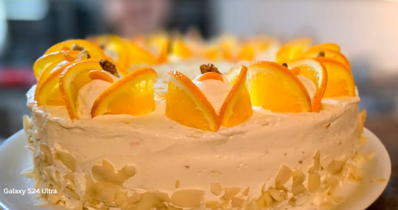 ТОРТА "РАДОСТ" С ПОРТОКАЛИ И МАСКАРПОНЕ