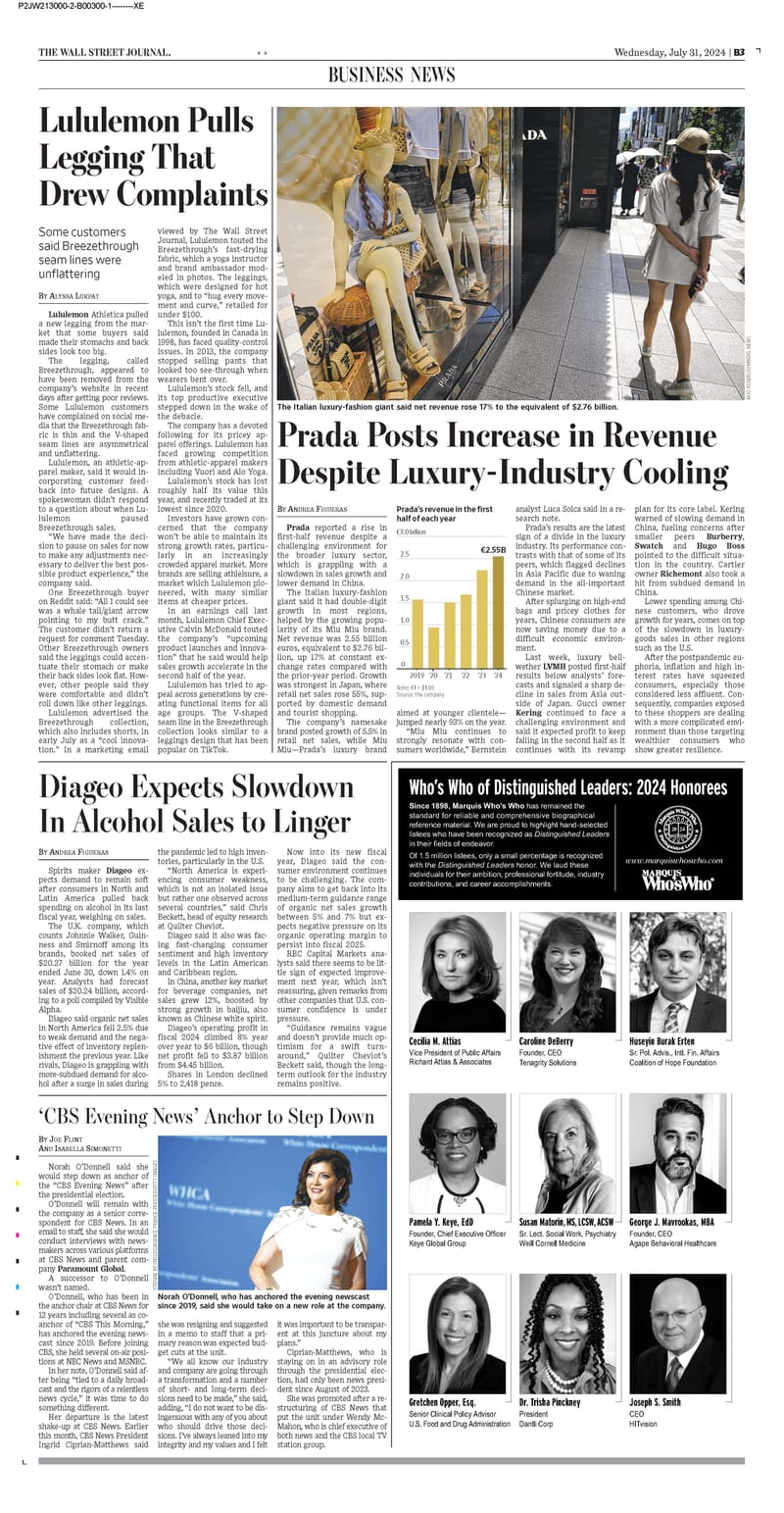 H. Burak Erten featured in Wall Street Journal