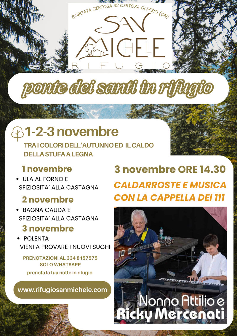 1-2-3 Novembre Ponte dei Santi