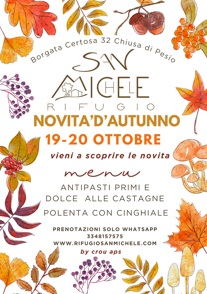 19-20 Ottobre Novità d'autunno