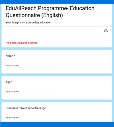 Questionnaire Results: Public Opinion On Restrictions On A Secondary Education