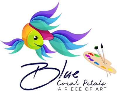 Blue Coral Petals Art School