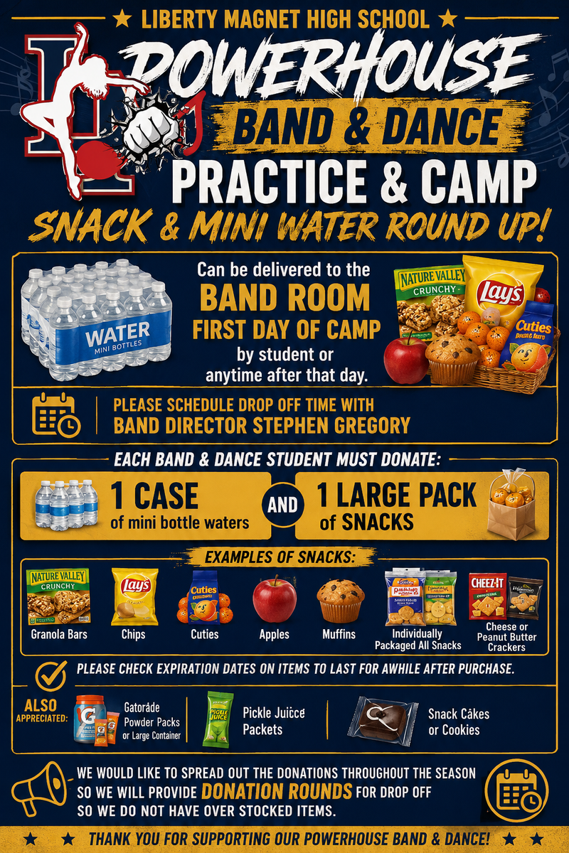 Snacks and Mini Water Drive