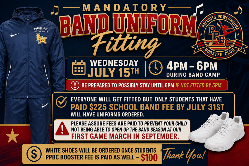 Band Uniform Fitting Day