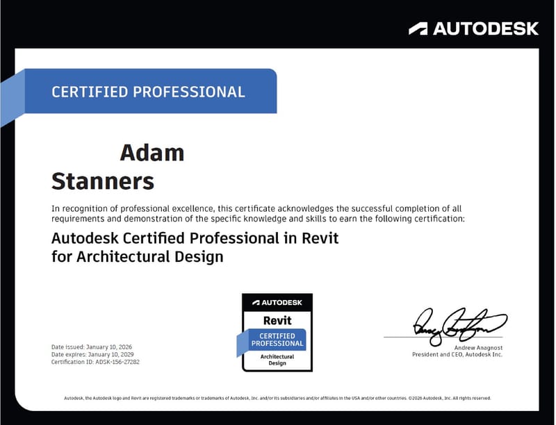 Certified Autodesk Revit Professional (2026)
