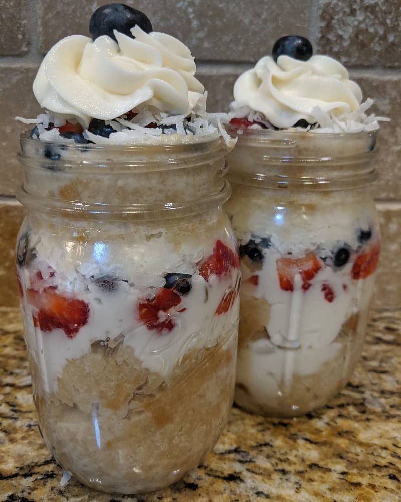 Berry Tres Leches Cake Jar