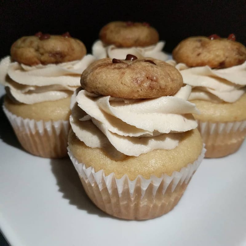 Chocolate Chip Cookie Dough Cupcakes