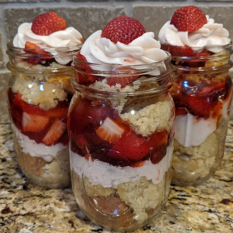 Strawberry Shortcake Cake Jar