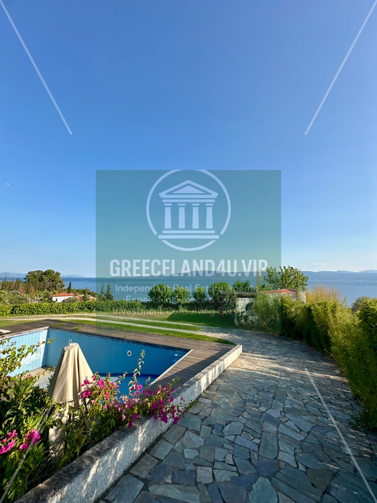 Set on a 4,000 m² plot with **panoramic sea views**, this elegant 4-bedroom villa blends luxury, comfort, and privacy. Features include: