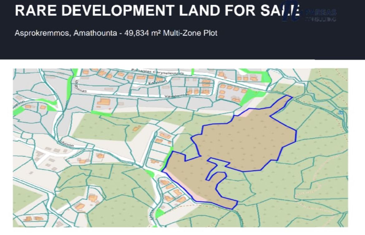 π Asprokremmos, Amathounta β 49,834 mΒ² Multi-Zone Plot