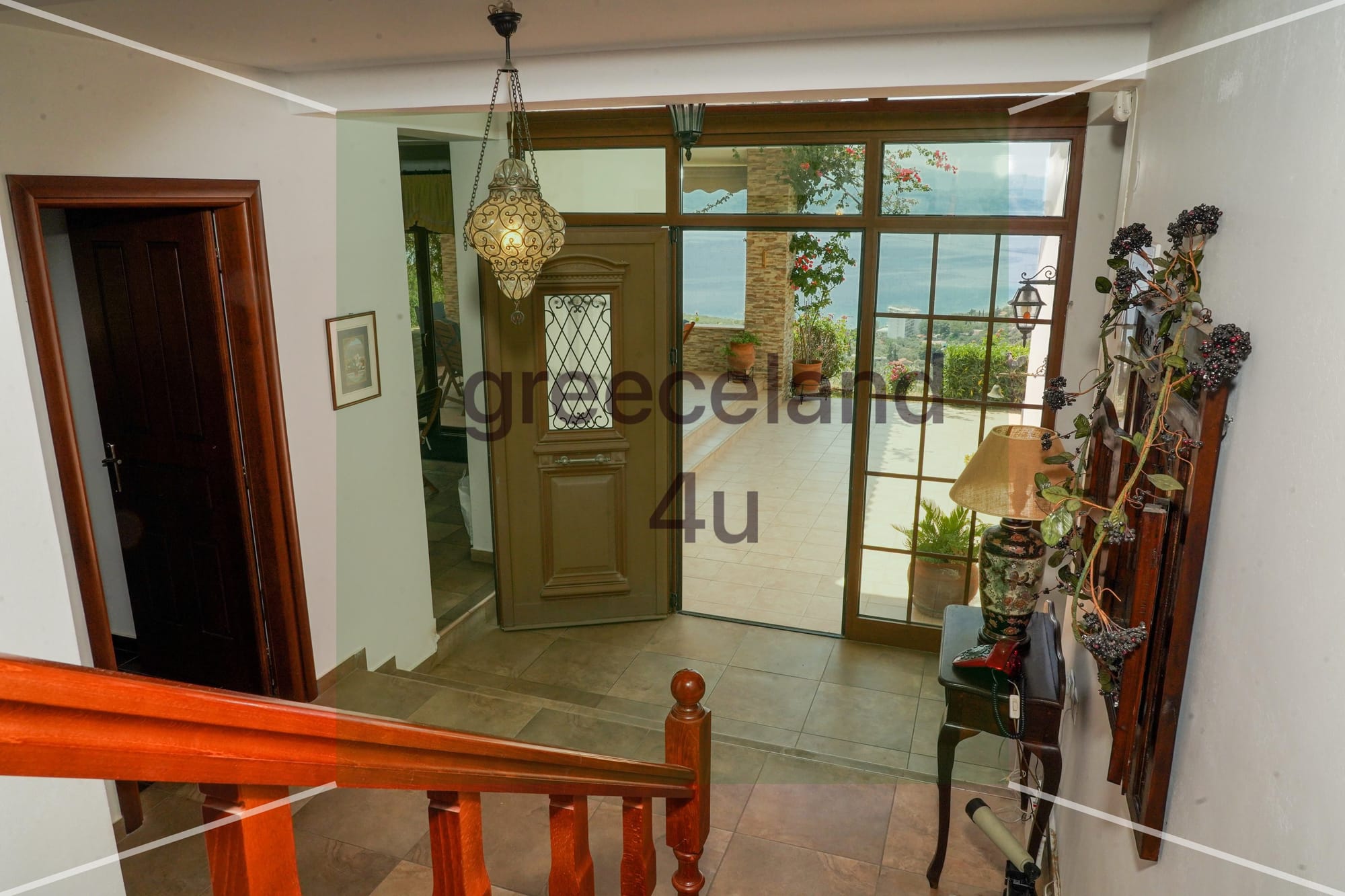 Located on a private 4,000 m² plot with stunning panoramic sea views