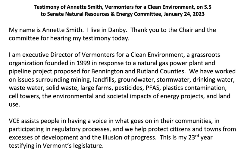 VCE Senate Testimony on Clean Heat Standard, 2nd Year