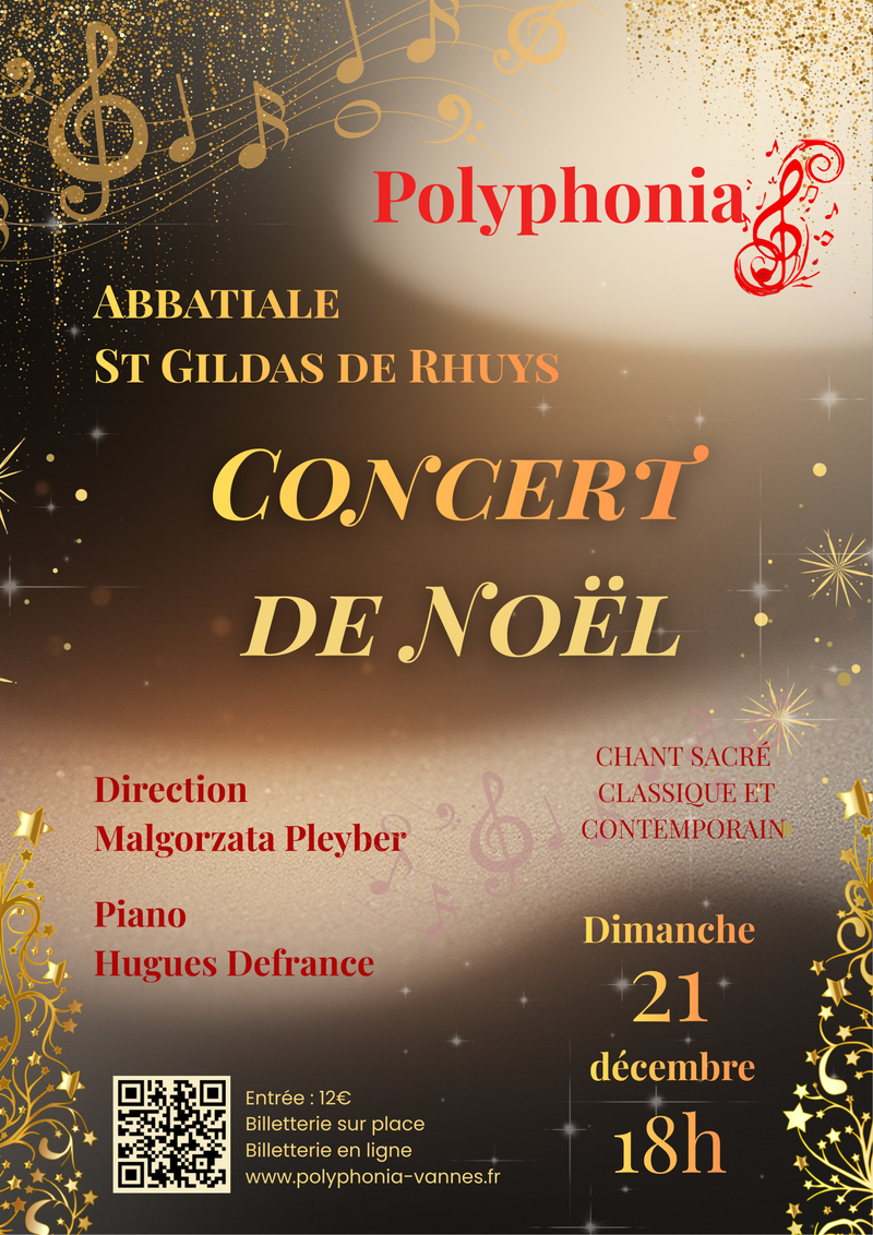 Concert Abbaye St Gildas de Rhuys, le 21 décembre 2025 à 18h00
