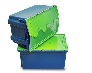 Plastic moving boxes