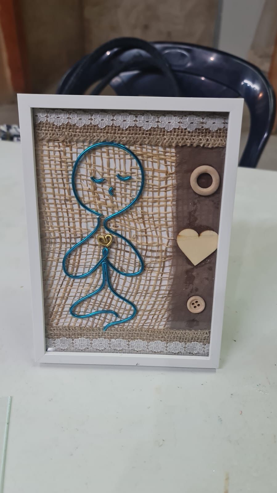 סדנת הכנת תמונות קולאז' ממוסגרות מחומרים שונים