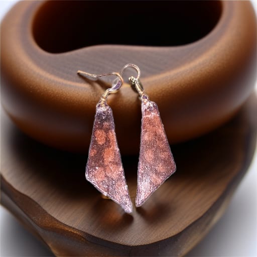 Coffee-Inspired Wooden Triangular Earrings - R260.00