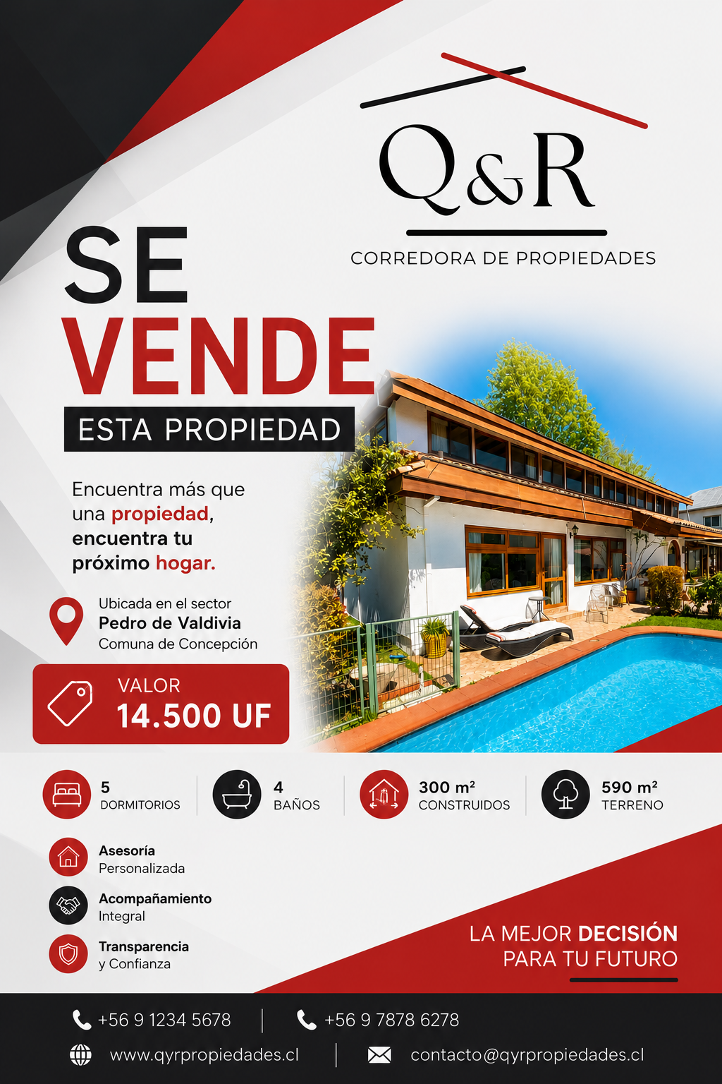 Venta hermosa casa Sector Pedro de Valdivia , Concepcion